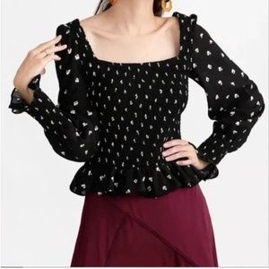 Petite Studio - Smocked Square Neck Top